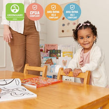 ECR4Kids Rectangular Hardwood Table & Chairs Set Honey