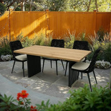 212 Main NAP010 30 x 79 x 39 in. Naples Outdoor Dining Table, Brown