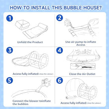 EJIA Clear Inflatable Bubble House for Kids with Blower & Pump White