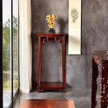 KHUTRW3D Vase Base Chinese Openwork Carving Bonsai Stand, Display Base Red Acid Branch Wood for Indoor Living Room Display