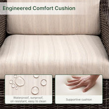 Varmoza 3-Seat Wicker Patio Sofa, Rattan Outdoor Couch with Deep Seating