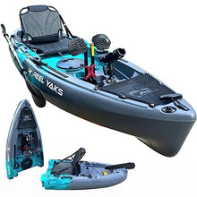 Reel Yaks 9.5ft Modular Fishing Kayak Cyan Gray