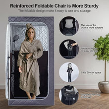 iDOTODO 2023 New Portable Personal Infrared Sauna for Home, Full Size Personal Home Spa Tent with Remote Control, Heating Foot Pad, Foldable Reinforced Chair （Grey, L33.8 x W 33.8" x H 66.5"）…