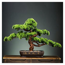YXIANG56Q Fake Plants Artificial Welcome Pine Potted Plants, Fake Trees, Green Plants, Hotel Entrance Decoration, Bonsai Decoration, Podocarpus Large Potted Bonsai Tree(A)