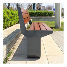mifortune-e Garden Bench, Solid Wood Outdoor Bench with Backrest - Comfortable Garden Park Patio Seating,for Patio(Small)