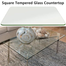 SXKJQER Rectangle/Square 8mm Thick Flat Edge Tempered Radius Corner Glass Table Top, Clear Tempered Glass Table Top, Multipurpose for Dining Table, Coffee Table, Restaurant Table(100x60cm)