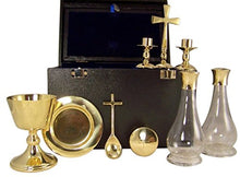 Sudbury Brass Deluxe Travel Mass Kit & Communion Set with Black Carrying Case