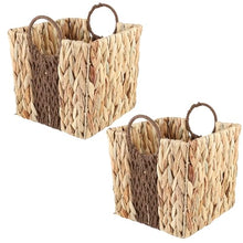 FENOKD Picnic Basket 2 Pcs Picnic Basket Toy Sundries Container Bin Rattan Basket Kitchen Organizer for Closet Pantry Shelf Outdoor Camping ，A 2 Pcs-Small