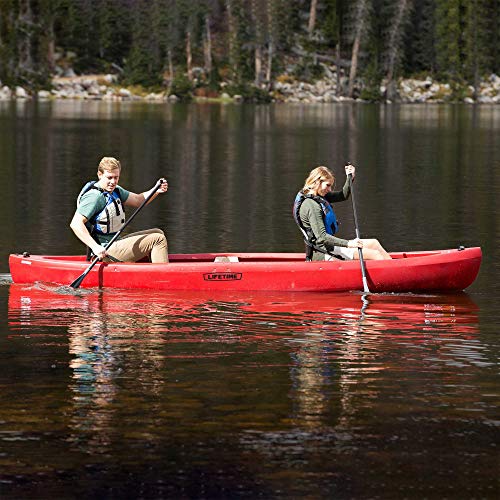 Lifetime Kodiak Canoe with 2 Paddles Red 13'