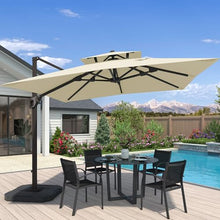 CoolCover by Han 10x10 FT Outdoor Cantilever Patio Umbrella with Base