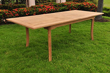 11 PC A Grade Outdoor Patio Teak Dining Furniture Set - 94" Double Extension Rectangle Table & 10 Osawa Chairs (8 Armless, 2 Arm)