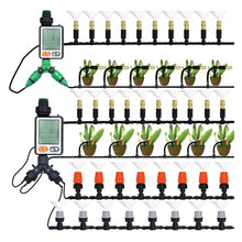 Garden Supplies 5M-30M Garden Irrigation Outdoor Misting Cooling System Watering 1/4'' Brass Atomizer Nozzles 4/7mm Hose Patio Nozzle(KIT003-50M-B)