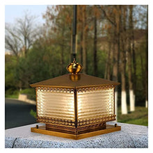 ALDEPO Courtyard Light All Copper Rainproof Post Lamp Outdoor Rainproof Pillar Light Outdoor Garden Lighting Doorpost, Wall Decoration, Outside Lights for Courtyard Park Outdoor Lighting Products