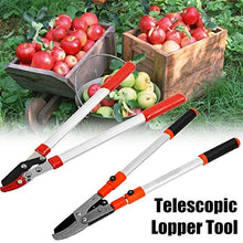 EliteBloom Handheld Extendable Garden Shears Telescopic Tree Ratchet Lopper Pruner, Extending Garden Cutter Branch Shear Pruning Tools, Gardening Hand Tool,B