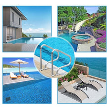 DMCHENGMA Swimming Pool Hand Rail with Installation kit - Easy Mount Non-Slip Pool Safety Products Hand Grab Rail (2 PCS), 31.5x10.6x31.5 in