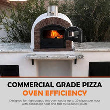 Authentic Pizza Ovens Ventura Sierra Premium Wood-Fired Outdoor Pizza Oven, Handmade in Portugal, Triple-Insulated Brick Oven, Rotisserie-Capable, Dutch Door, Thermometer & Baking Dish Included