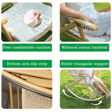Porch Rocking Chair, with Wide Armrests Anti-Dumping Design, Suitable for Leisure Use on Garden Porches Balconies(A,152 * 80 * 63cm)
