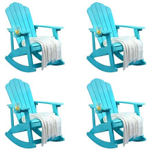YITAHOME Outdoor Rocking Adirondack Chair Set of 4 Green