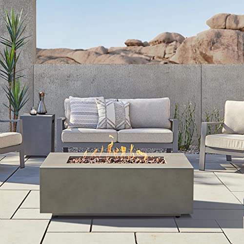 Lakeview Elysian 50-Inch Rectangle Natural Gas Fire Table - Mist Gray - (Ships as Propane w/NG Conversion Kit) - SC-C9813NG-MGRY