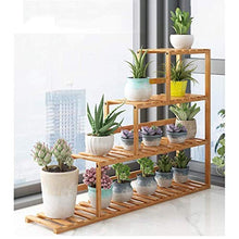 ZOCWJK Plant standBalcony Flower Stand, Solid Wood Multi-Level Balcony Floor Stand Indoor Living Room Flower Pot Stand, Saves Space,