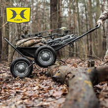 Hawk Crawler Multi-Use Folding Cart for Hunting Fishing Bunded with HME Game Hoist Kit Winch Gambrel with Adjustable Height, Black
