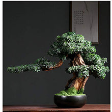 YXIANG56Q Fake Plants Welcome to the Real New Living Room Hotel Home Jewelry Green Plant Pot Potted Soft Root Carving Biser Plant Decoration Ornaments Bonsai Tree(A)