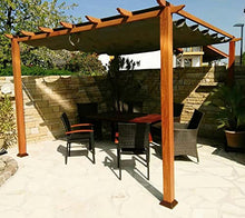 STC Valve 10' H x 11' W x 11' D Pergola Cocoa, Sand, White