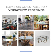 36 Inch Round Ultra Clear Glass Table Top Pencil Polished Edge 1/2 Inch Low Iron Tempered Glass Premium Furniture Protection Replacement for Dining End Patio Kitchen Tables