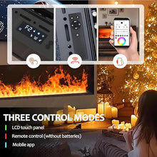 HuanSebesity Water Vapor Fireplace with Real Water-Flame Vapour,Multiple Flame Colors and 5 Levels Flame Adjustment,LED Indoor Embedded Touchable Atomized Flame,Vent-Free,100cm/39.3in 100cm/39.3in