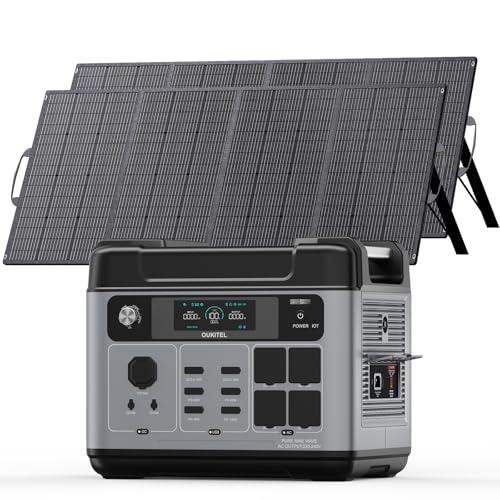 OUKITEL P2001 Pro 3200W/2048Wh Power Station With 2 * 400W Solar Panels