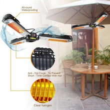 Outdoor Heater for Patio, Infrared Heating, Electric Umbrella Heater, Suitable for Patio, Commercial and Residential, 500W/1000W/1500W Adjustable