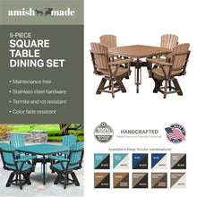 American Furniture Classics Square Dining Set Light Grey and Black