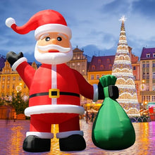 Inflantteble 33FT Giant Inflatable Santa Claus with Gift Bag for Christmas Yard Decoration