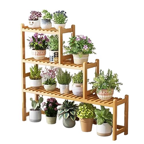 Wood Plant Stand Indoor Holders For Plants Sturdy Flower Pot Stands Simple Plants Shelf Wooden Flower Stand For Patio Plant Display Rack Variety Flower Flowerpot Stand For Living Room Balcony