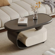 Oval Coffee Table, Modern Coffee Tables Tables with Storage,Minimalist Design for Living Room, Luxury Home Furniture Outdoor Side Table A-100x50cm