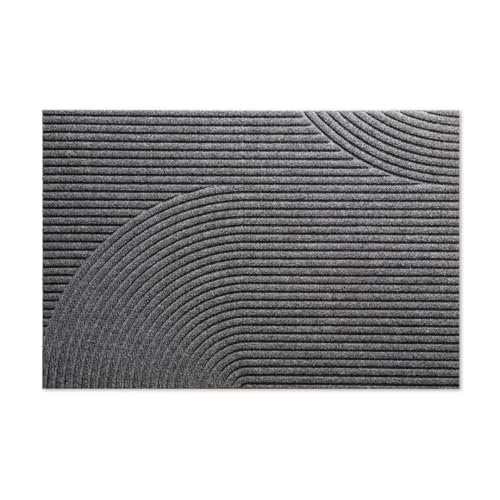 HEYMAT Stein Premium Scandinavian Indoor & Outdoor Doormat – Designer Entry Mat with Superior Dirt & Moisture Control – Non-Slip – Grey, 2' x 3'