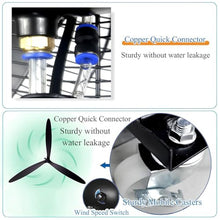 DPAOZPO Oscillating Misting Fan - Portable Floor Fan - 3 Cooling Speeds - 120° Oscillation - High Velocity Oscillating Fan - For Patios Workshop Warehouse Industrial Office(25.5in)