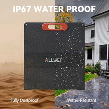 ALLWEI 200W Portable Solar Panel for 1200W 2400W Power Station Solar Generator, Folded 3-in-1 Outputs 18V Solar Charger with Adjustable Kickstand for RV Camping Home