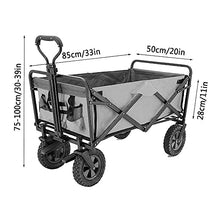 Handcart Outdoor Folding Utility Wagon Folding Wagon Cart Heavy Duty Camping Trolley Garden Cart Load-Bea100kg / 220lbs/Styl(Style 3)