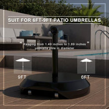 OROTLECT 77 Lb. Free Standing Umbrella Base with Wheels