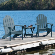 highwood Classic Westport Adirondack Chairs with Side Table, Nantucket Blue