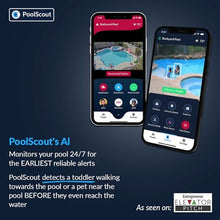 PoolScout Wireless | Battery & Solar Kit - Pool Security Alarm System for Preventing Drowning of Toddlers & Pets in Your Swimming Pool (3 Months Premium Subscription Included)