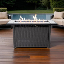 Tirana Propane Fire Pit Table 45" Outdoor Firepit 50,000 BTU Firepits for Outside with Lava Rocks and Removable Lid Metal Fire Pit Outdoor Fireplace Propane Fire Pits for Outside CSA Certified