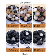 Pebble building decoration stone ground construction wall decoration stone landscape rain flower stone (Diameter 10-30MM/white/220lb)