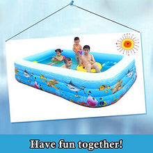 Blow Up Pool for Kids Full-Sized Rectangle Pool Adults Toddlers Oversize Lounge Kiddie Pools Inflatable Water Park (305 * 150 * 66CM)
