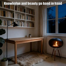 Minimalist Wooden Leg Tripod Fireplace, Smoke-Free and dust-Free,Black