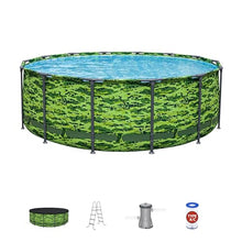 Bestway Steel Pro Max 14' x 48" Camo Pool Set with Pump and Ladder