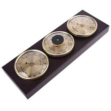 ONMYJFD 3in1 Wall Hanging Thermometer Barometer Hygrometer Weather Station with Wooden Base