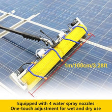RJYYYDS Electric Pool and Window Cleaning Brush with Extendable Pole, Solar Panel and Photovoltaic Cleaner Kit, 3M Reach for Effortless Maintenance,4m