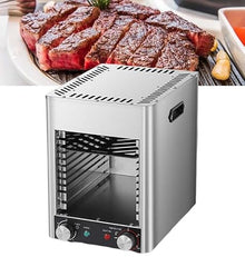 JYXYXSCP 10 Layers Electric Steak Broiler,w/4-Speed Temperature Adjustment&0-10min Timer,Maximum Temperature 800℃,5.0min Fast Preheating